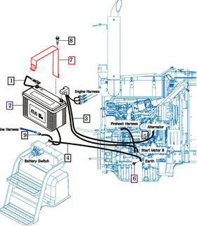 Mahindra Tractor Battery  Hold Down Strap 19021124303GB Mahindra
