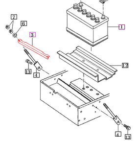 Mahindra Tractor Battery Hold Down Strap Plate 15221120011DG Mahindra
