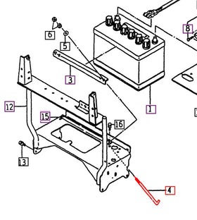 Mahindra Tractor Battery Set Bolt 14161120021 Mahindra Direct Parts