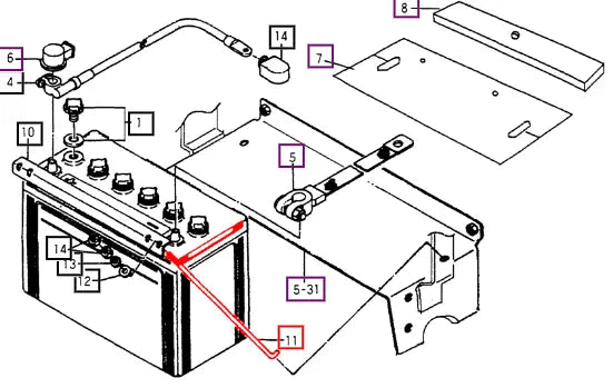 Mahindra Tractor Battery Set Bolt 14446210021 Mahindra Direct Parts