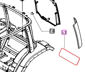 Mahindra Tractor Beading Rear Bottom Glass Extra 007641122U1 Mahindra Direct Parts