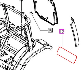 Mahindra Tractor Beading Rear Bottom Glass Extra 007641122U1 Mahindra Direct Parts