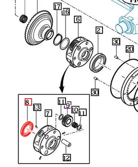 Mahindra Tractor Bearing 16013 - Front Gear Case V6001116013 Mahindra Direct Parts