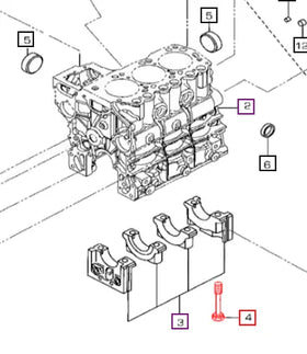 Mahindra Tractor Bearing Cap Bolt 006054133K01 Mahindra Direct Parts