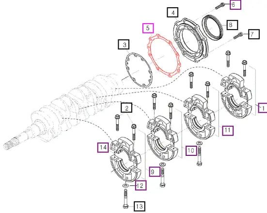 Mahindra Tractor Bearing Case Cover Gasket E685004822 Mahindra Direct Parts