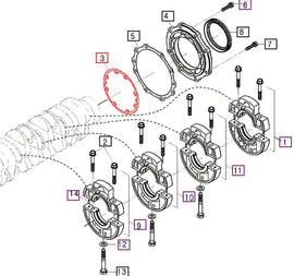 Mahindra Tractor Bearing Case Gasket E6300-04363 Mahindra Direct Parts