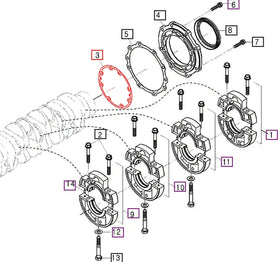 Mahindra Tractor Bearing Case Gasket E6300-04363 Mahindra Direct Parts