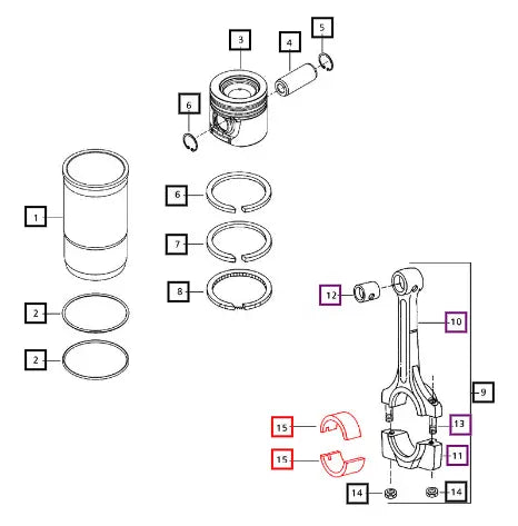 Mahindra Tractor Bearing Connecting Rod 006016793V1 Mahindra Direct Parts