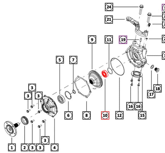 Mahindra Tractor Bearing - Front Wheel Hub 25x62x17 SP010107509 Mahindra Direct Parts