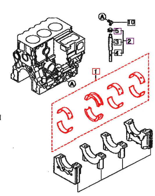 Mahindra Tractor Bearing Metal Set .75 MM437883 Mahindra Direct Parts