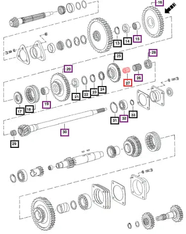 Mahindra Tractor Bearing Needle Quill (575/485/ 001099653R91 Mahindra Direct Parts