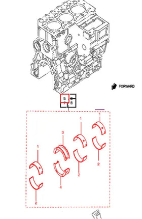 Mahindra Tractor Bearing Set Crankshaft 006053455N01 Mahindra Direct Parts