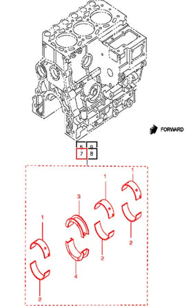 Mahindra Tractor Bearing Set Crankshaft 006053457N01 Mahindra Direct Parts