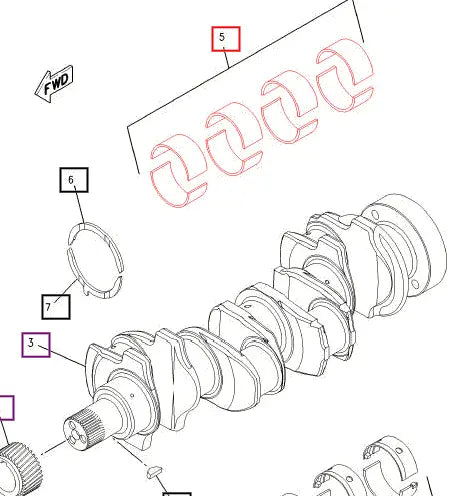 Mahindra Tractor Bearing Set Rod Standard 353-2205 Mahindra Direct Parts
