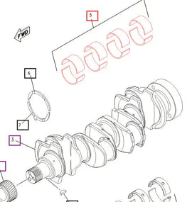 Mahindra Tractor Bearing Set Rod Standard 353-2205 Mahindra Direct Parts