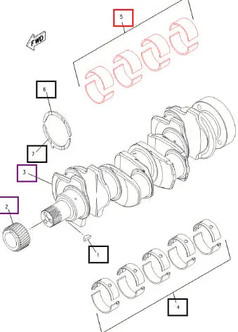 Mahindra Tractor Bearing Set-rod Standard 225-7781 Mahindra Direct Parts