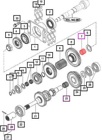 Mahindra Tractor Bearing , Needle.roller V6544283327 Mahindra Direct Parts