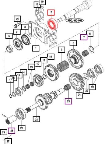 Mahindra Tractor Bearing , Taper-roller V6341132207 Mahindra Direct Parts