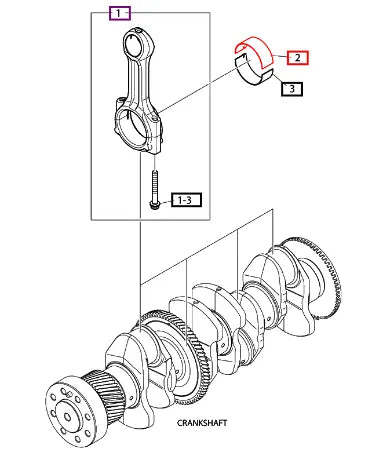 Mahindra Tractor Bearing, Connecting Rod 140112-00058 Mahindra Direct Parts
