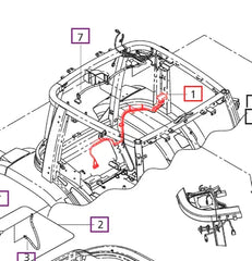 Mahindra Tractor Beed Roof Brackets 007653175U01