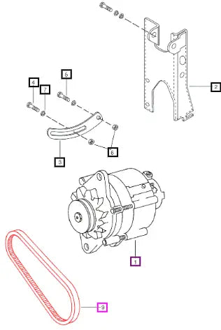 Mahindra Tractor Belt Alternator Cogged 0000000G7 Mahindra Direct Parts