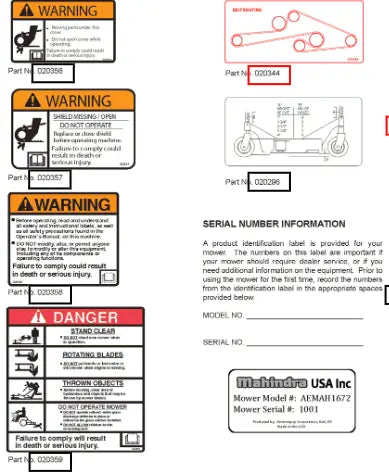 Mahindra Tractor Belt Routing AME020344 Mahindra Direct Parts