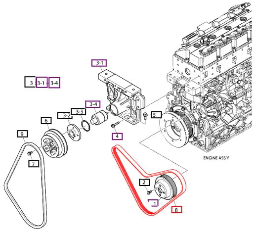Mahindra Tractor Belt, V 130205-00406 Mahindra Direct Parts