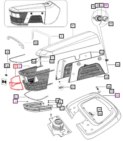 Mahindra Tractor Bidding Head Lamp 000061050M01 Mahindra Direct Parts