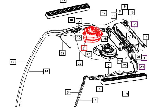 Mahindra Tractor Blower Motor RH E007517451D1 Mahindra Direct Parts