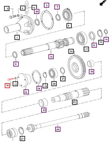 Mahindra Tractor Bolt 1/4" X 3/4" Hex Head 005552891R1 Mahindra Direct Parts