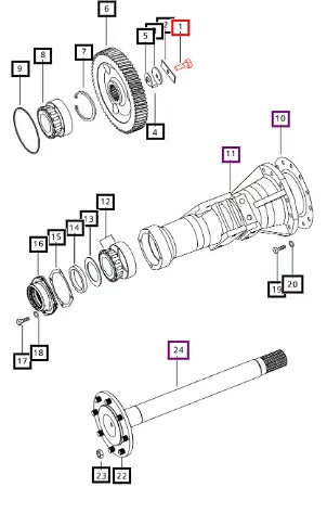 Mahindra Tractor Bolt 3/4" Unf X 1-5/8" 006501111C1 Mahindra Direct Parts