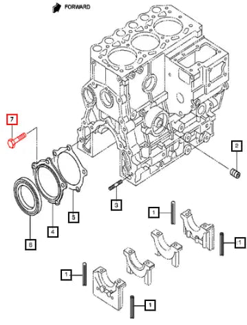 Mahindra Tractor Bolt 8x20 31n07 02300 006052867N01 Mahindra Direct Parts