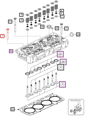 Mahindra Tractor Bolt Cylinder Head Short 006014998V1 Mahindra Direct Parts