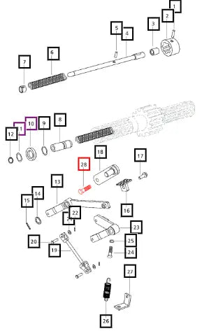 Mahindra Tractor Bolt Diff Lock 006503432C1 Mahindra Direct Parts