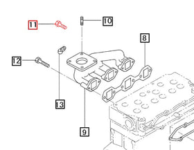 Mahindra Tractor Bolt - Exhaust Manifold F1035-08020 Mahindra Direct Parts
