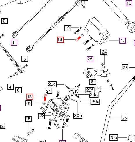 Mahindra Tractor Bolt Flanged Hex Head M10x1.5x25 000020313E05 Mahindra Direct Parts
