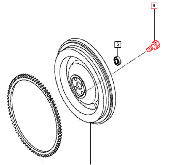 Mahindra Tractor Bolt - Flywheel 006053042N01 Mahindra Direct Parts