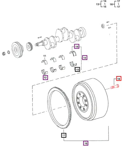 Mahindra Tractor Bolt Flywheel Mounting 000709517R1 Mahindra Direct Parts