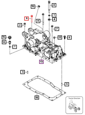 Mahindra Tractor Bolt Hex. Fl. M12 X 1.75 007206657V1 Mahindra Direct Parts