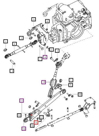 Mahindra Tractor Bolt Lower Link Lock 007604223D1 Mahindra Direct Parts