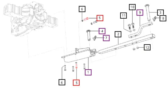 Mahindra Tractor Bolt M12 X 1.75 X 30 000051449D01 Mahindra Direct Parts