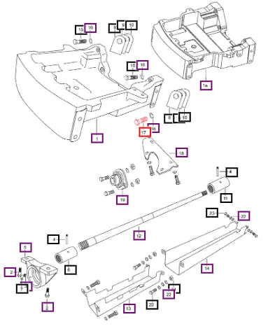 Mahindra Tractor Bolt M16 X 2 - 60 Long 007600330C1 Mahindra Direct Parts