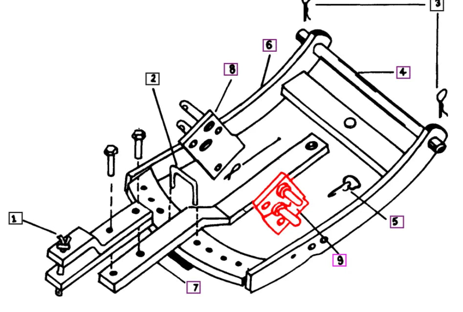 Mahindra Tractor Bolt On Draw Bar Support Pin 005551604R92 Mahindra