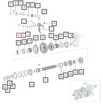 Mahindra Tractor Bolt Shaft Shuttle Change 006505148D1 Mahindra Direct Parts