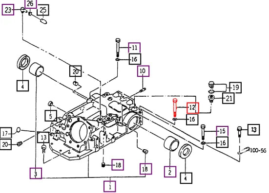 Mahindra Tractor Bolt (for Hydraulic Housing) V2013610090 Mahindra Direct Parts