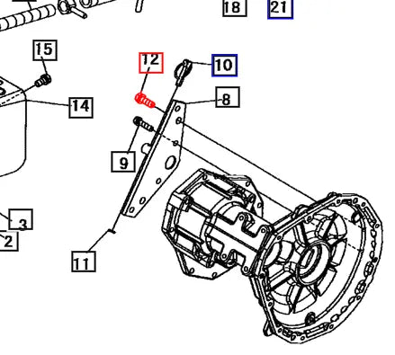 Mahindra Tractor Bolt with Washer F1540112035 Mahindra Direct Parts