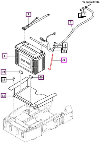 Mahindra Tractor Bolt, Battery Set 17686210020 Mahindra Direct Parts
