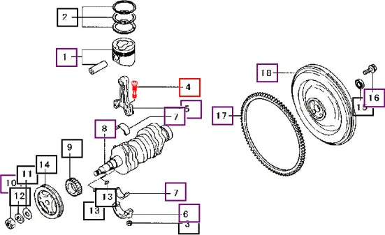 Mahindra Tractor Bolt, Connecting MD000705 Mahindra Direct Parts