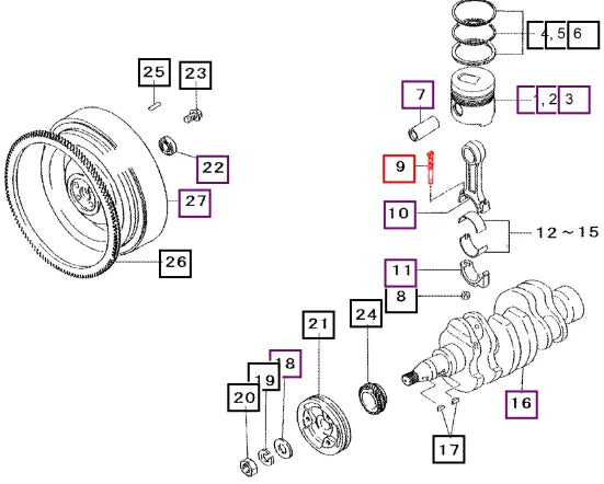 Mahindra Tractor Bolt, Connecting MD021105 Mahindra Direct Parts