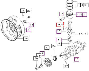 Mahindra Tractor Bolt, Connecting MD021105 Mahindra Direct Parts